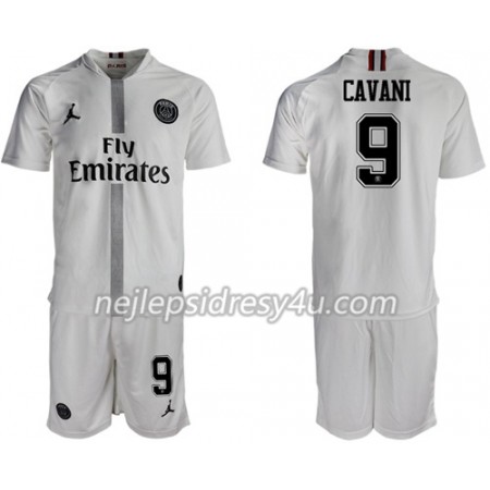 Fotbalový Dres Paris Saint-Germain Cavani 9 Jodan Bílá Dětské Alternativní 2018/19